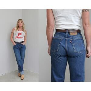1980's Vintage USA Made Levi's 501 Fly Jeans Women's SM MD 31" 32" Men's XS 80's